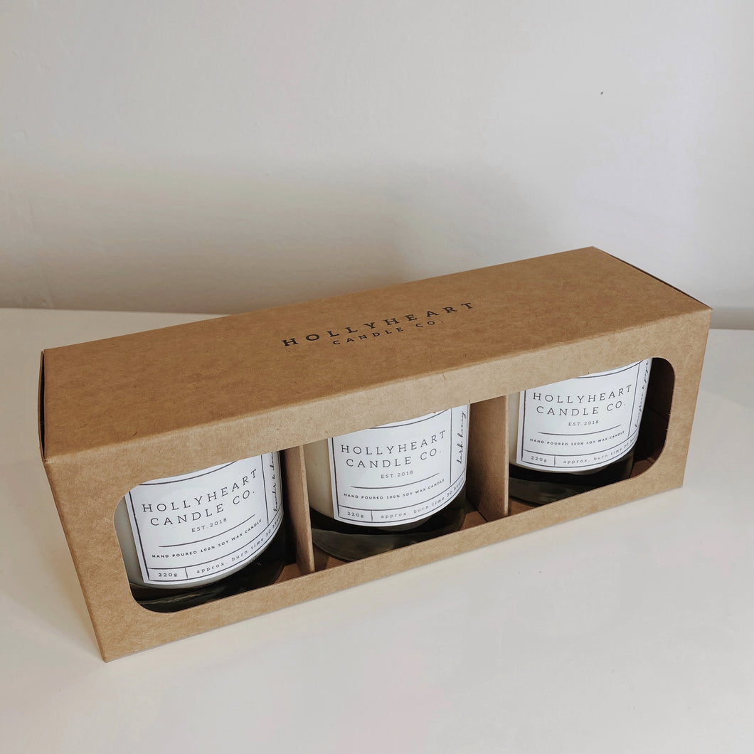 Spring Trio of Hand Poured Soy Wax Luxury Jar Candles